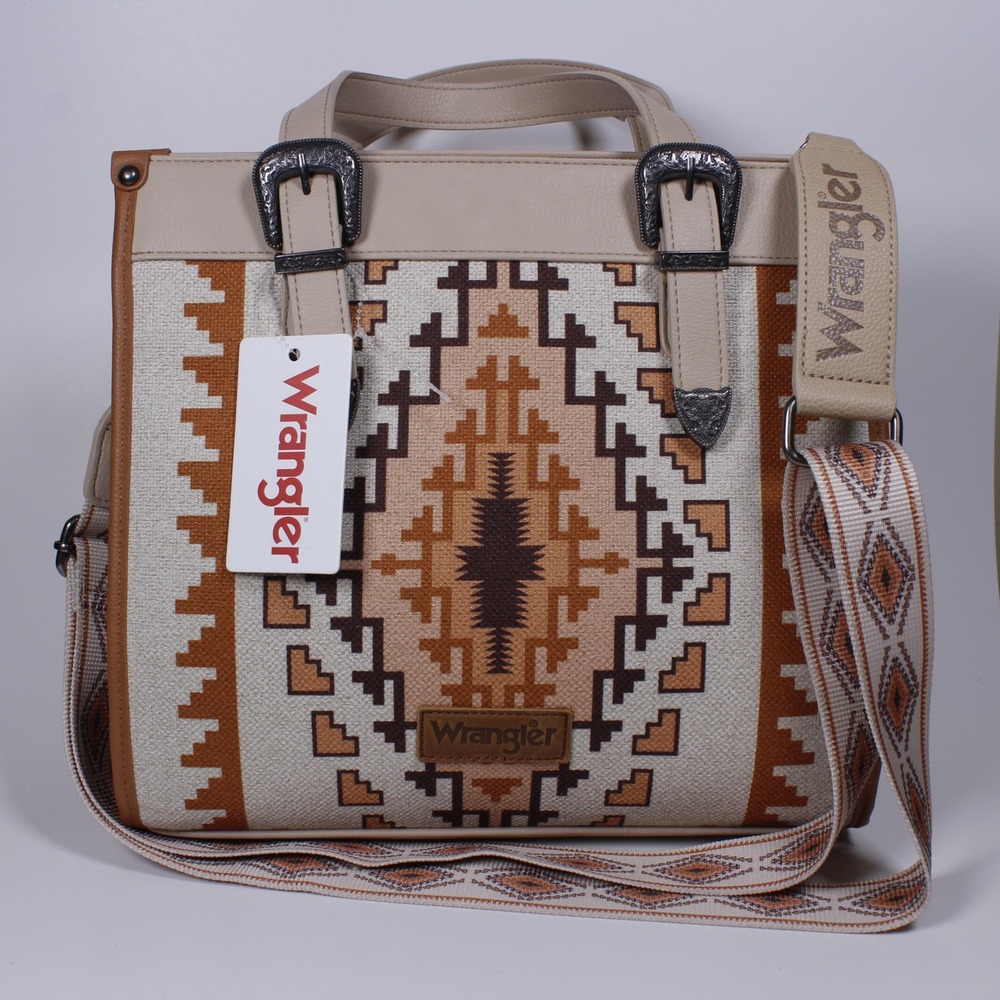 Wrangler Southwestern Aztec Tote Crossbody Bag Western Cowgirl Purse NWT